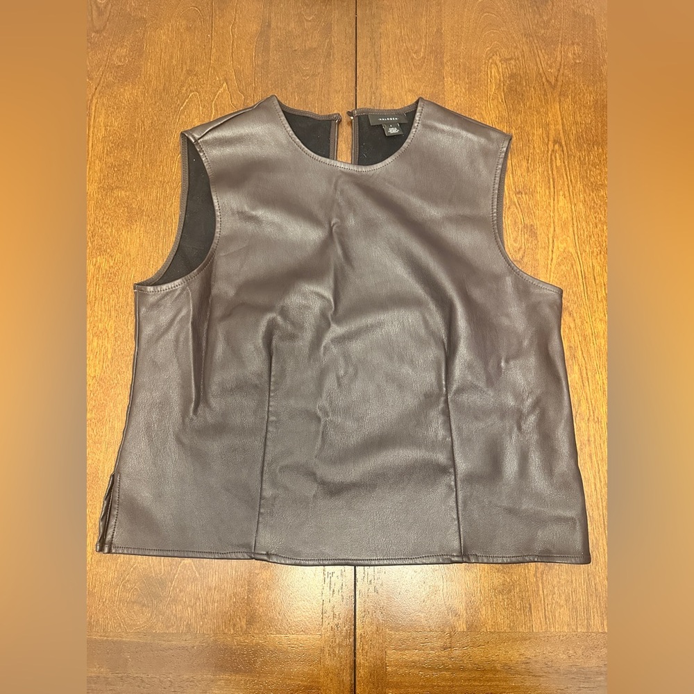 Halogen Leather Tank Top